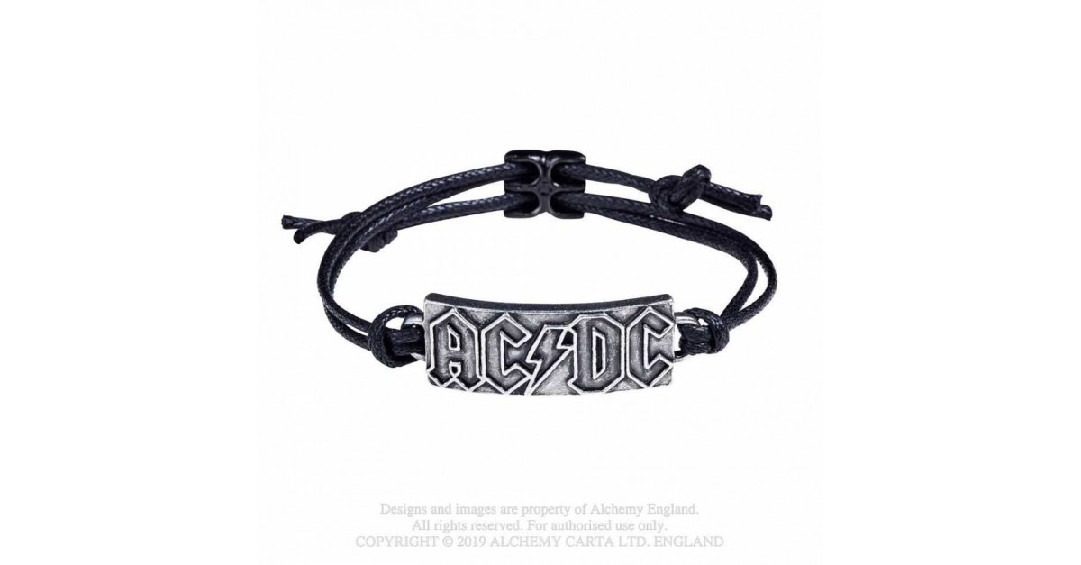 AC/DC: Lightning Logo Wriststrap - Eternal Goth