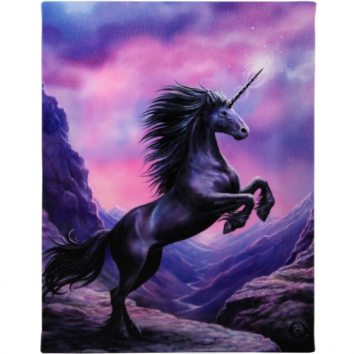 Black Unicorn Canvas Plaque (Small)