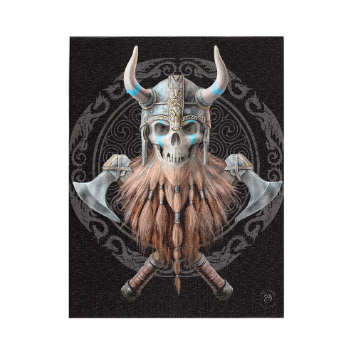 Viking Skull Canvas Plaque (Small)