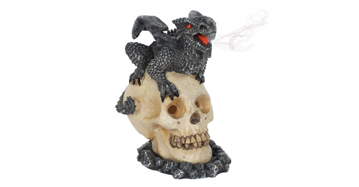 Black Dragon Incense Cone Burner Eternal Goth