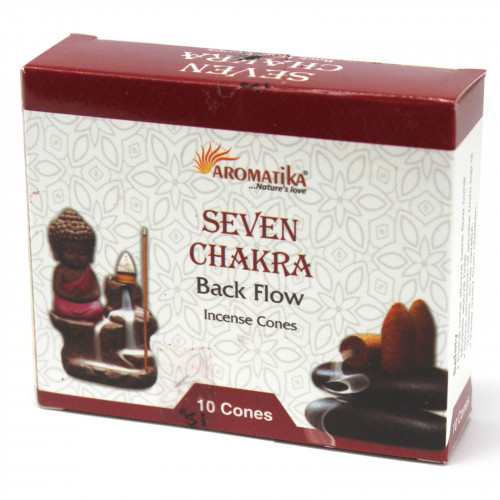 Aromatika Seven Chakra Backflow Incense Cones