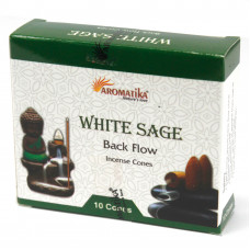 Aromatika White Sage Backflow Incense Cones