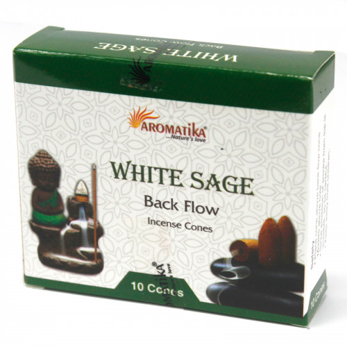 Aromatika White Sage Backflow Incense Cones