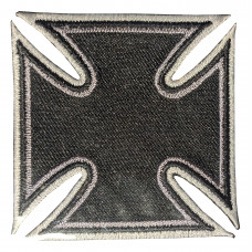 Simple Iron Cross Embroidered Patch