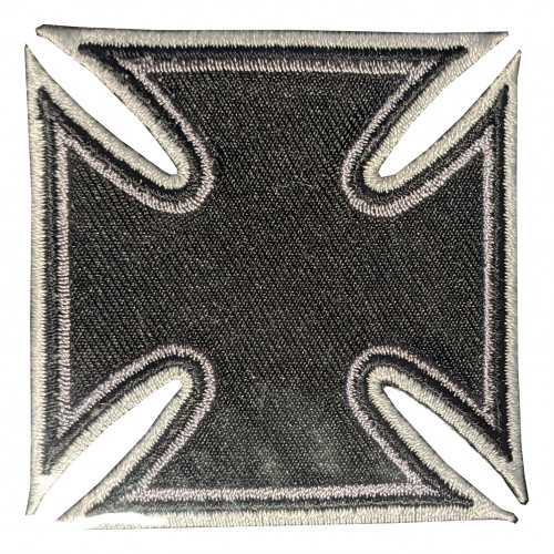 Simple Iron Cross Embroidered Patch