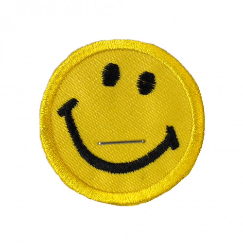 Smiley Embroidered Patch