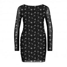 The Nightmare Before Christmas: AOP Skulls Mesh Dress