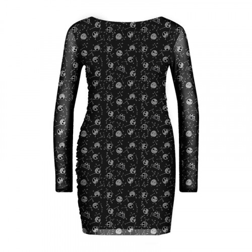 The Nightmare Before Christmas: AOP Skulls Mesh Dress