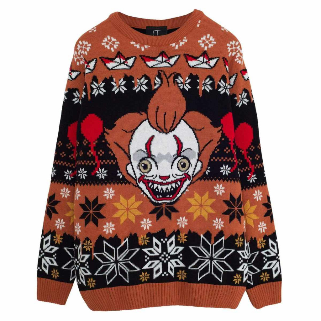 IT Pennywise Face Knitted Jumper Eternal Goth