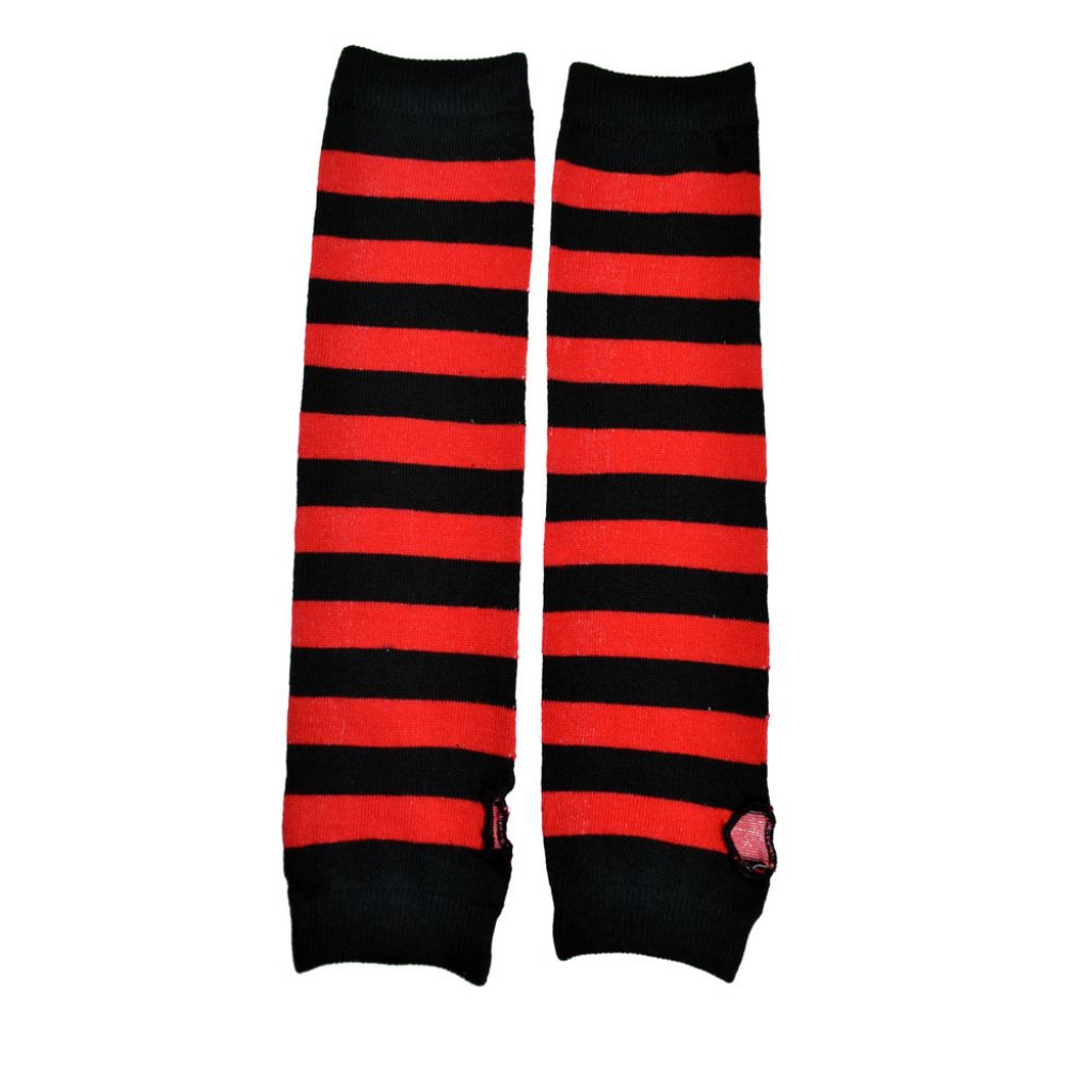 Stripe Arm Warmers Eternal Goth
