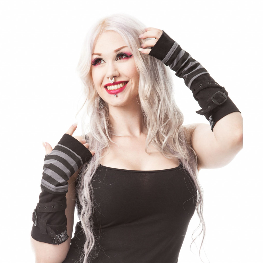 Stripe Strap Arm Warmers Eternal Goth