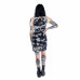 Cyrene Dress (Black/Grey Tie-dye)