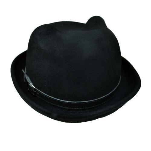 Kitty Bowler Hat (Black)