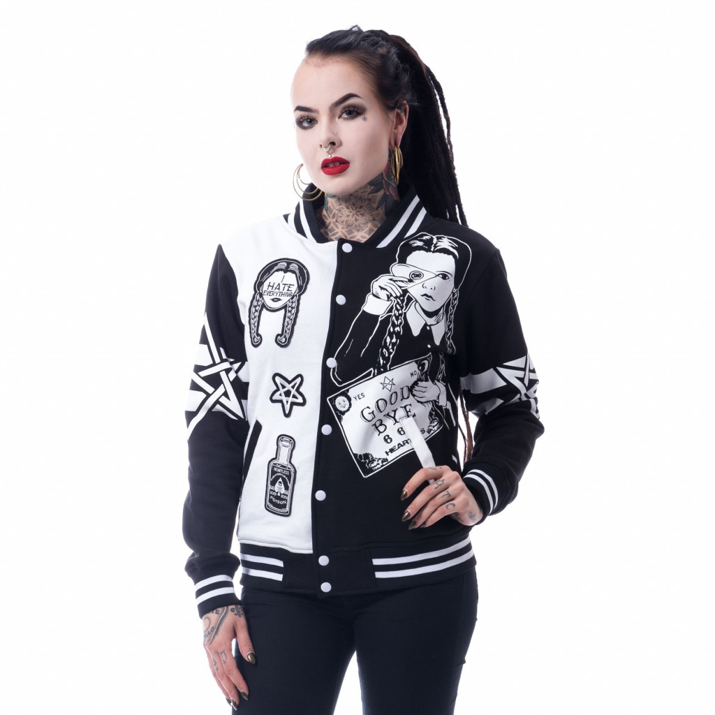 Goth varsity jacket store