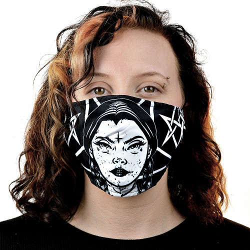 Wednesday Occult Cat Filtered Mask