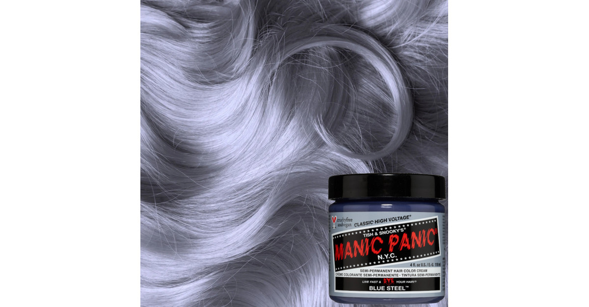 1. Manic Panic Blue Steel Hair Dye - wide 8
