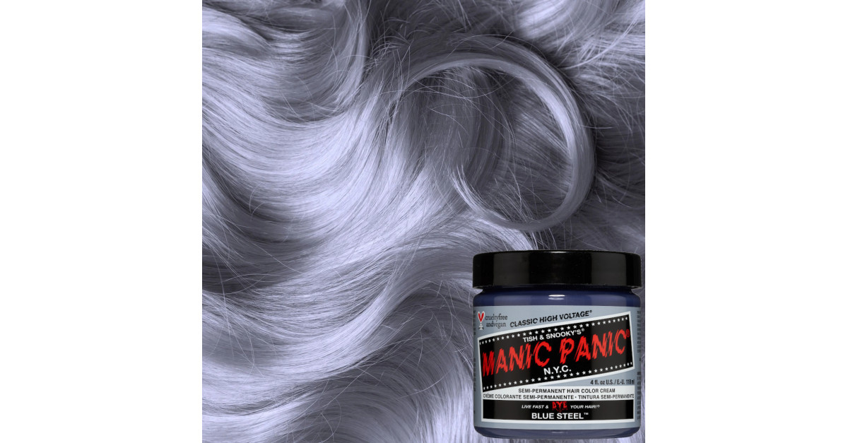 Blue Steel Silver High Voltage Classic Hair Color 118ml Eternal Goth