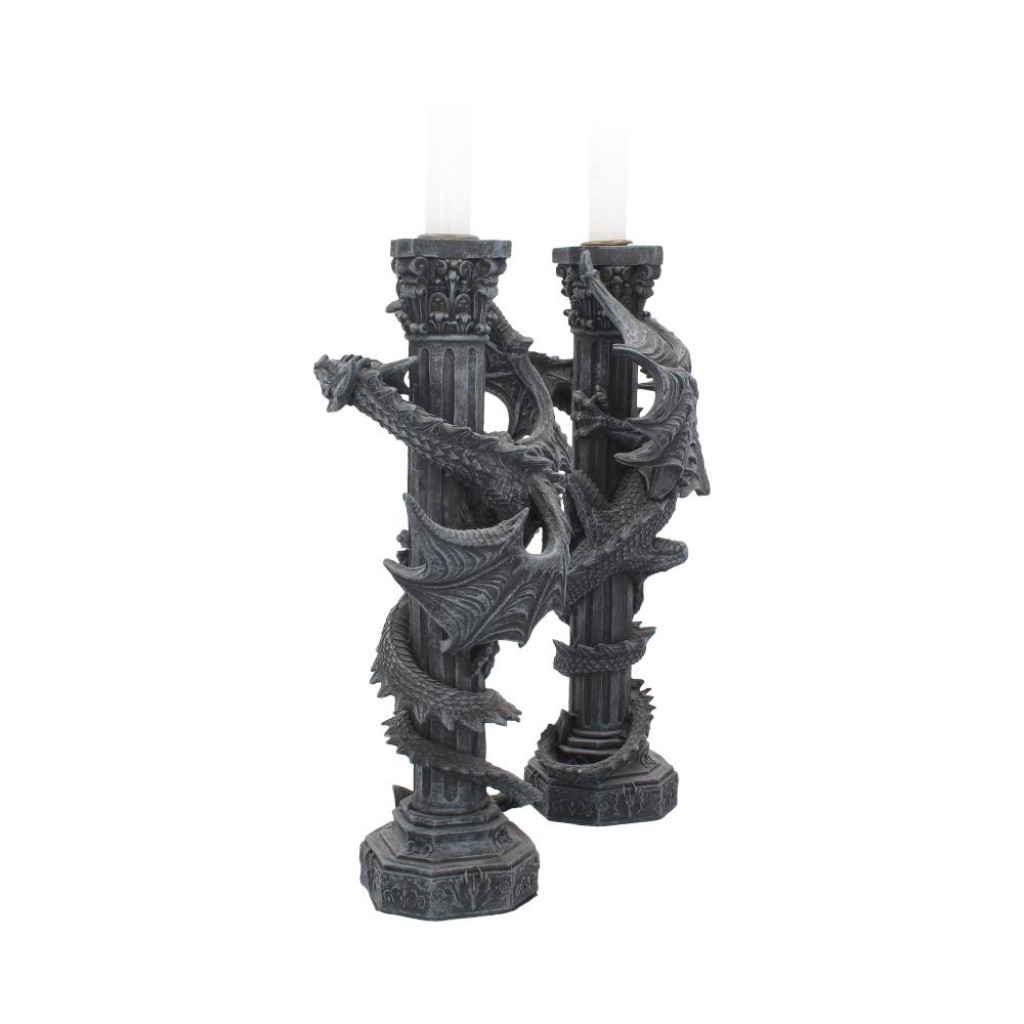 Resin Art JR: Set van 3 kaarsenhouders op een plaat (Marble Bronze & Black