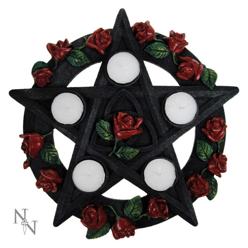Pentagram Rose Tealight Holder (29.5cm)