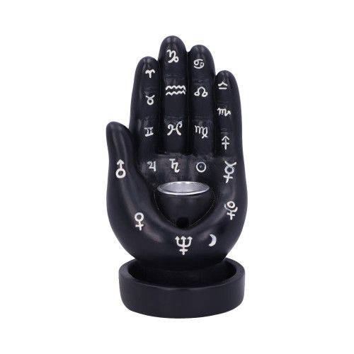 Palmistry Backflow Incense Burner (Black) (12cm)