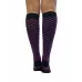 Knee High Socks With Black/Purple Squares
