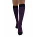 Knee High Socks With Black/Purple Squares