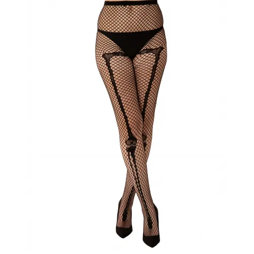 Skeleton Bone Net Tights