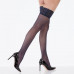 Shine Lace Top Hold-Ups (Black)