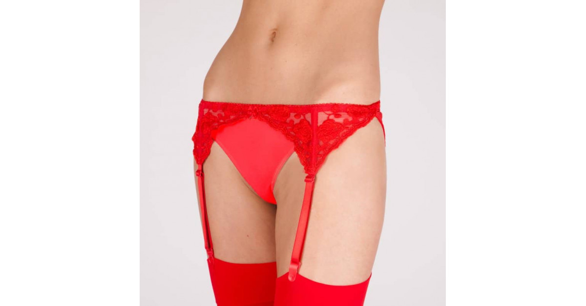 Suspender on sale belt red