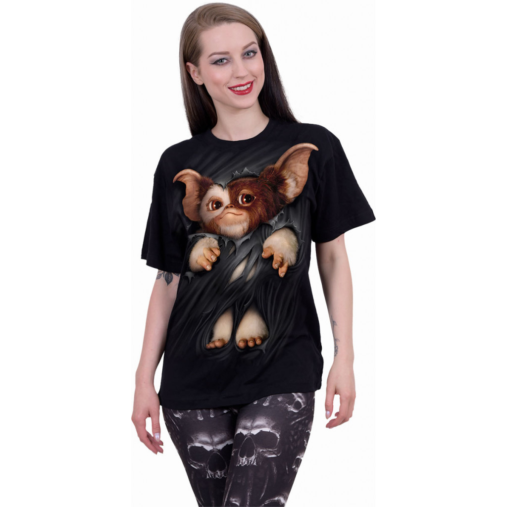 Maglietta Donna Gremlins Gizmo - Licenza Ufficiale, Taglie Dalla S Alla XXL, Cotone, Stampa Originale